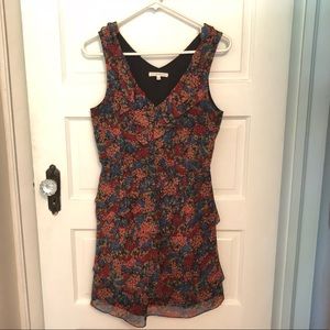 Eliot for Madewell Silk Floral Ruffle Dress